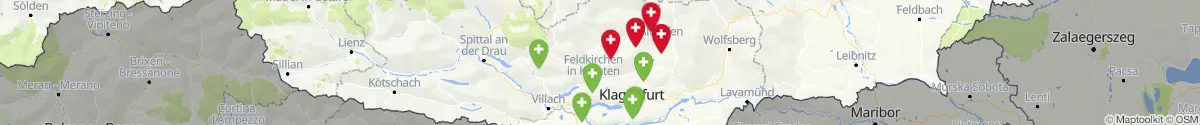 Kartenansicht für Apotheken-Notdienste in der Nähe von Metnitz (Sankt Veit an der Glan, Kärnten)